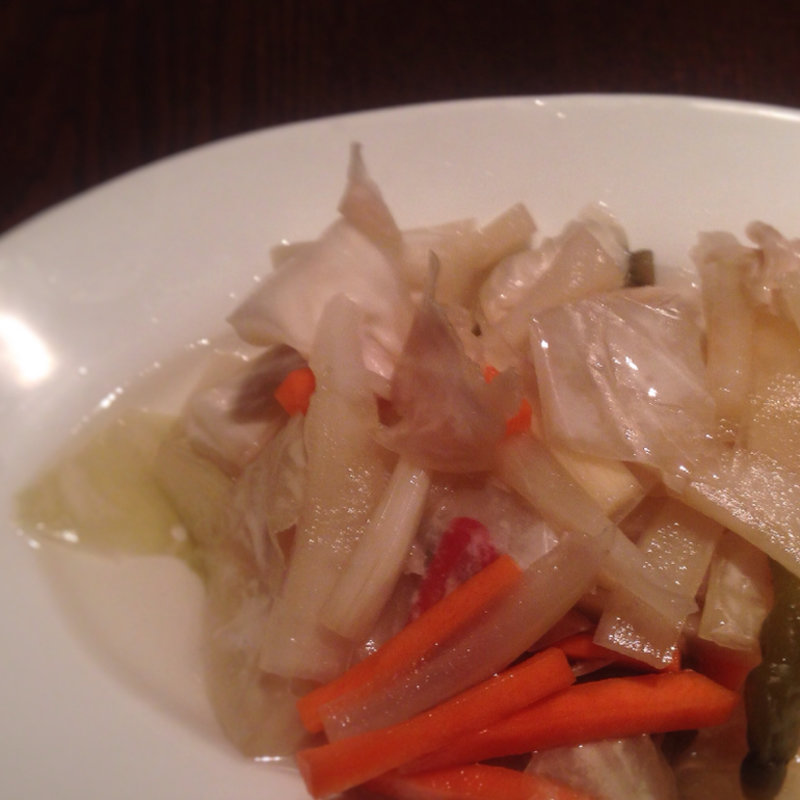 野菜の四川風ピクルス(中国飯店 紫玉蘭)