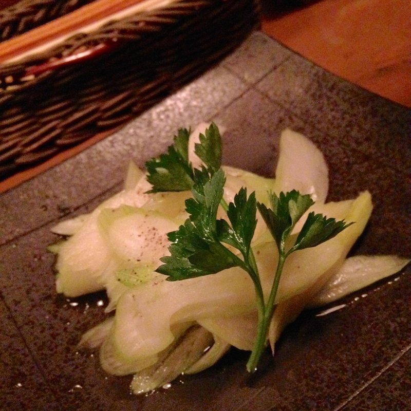 セロリの浅漬け(Yakitori shop KAFU （カフゥ）)