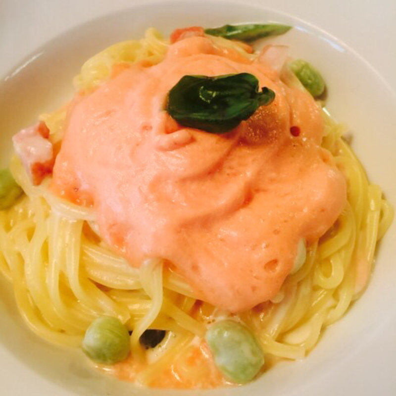 トマトクリームと春野菜のリングイネ(渋谷バール＆ダイン)