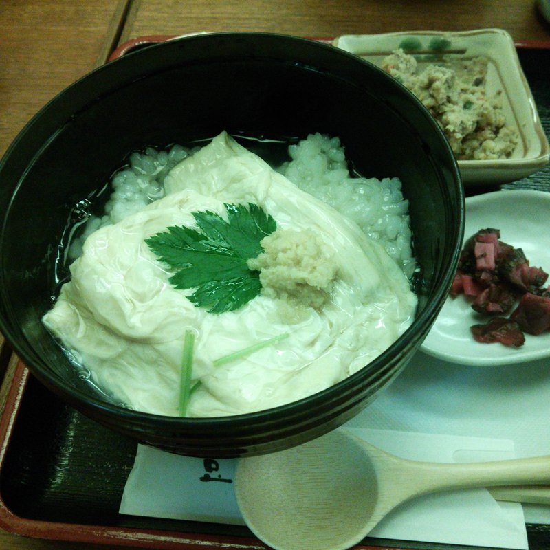 生湯葉丼セット(とうふ処　豆雅傳　三条本店)