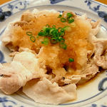 豚の冷しゃぶ おろしポン酢と、おくら・長芋・夏野菜のサラダ 胡麻ソース(からこま )