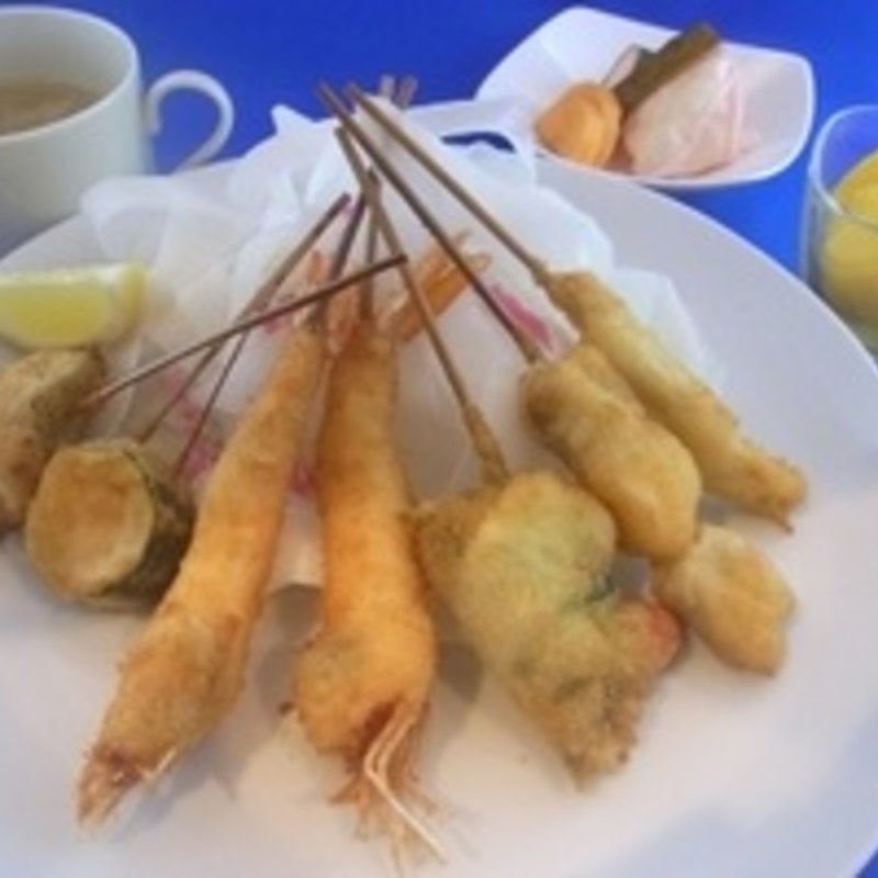 串揚げ7本オリーブランチ(銀座串揚げ ワインオリーブ)