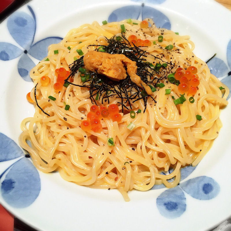 生うにとイクラのクリームパスタ(鎌倉パスタ)
