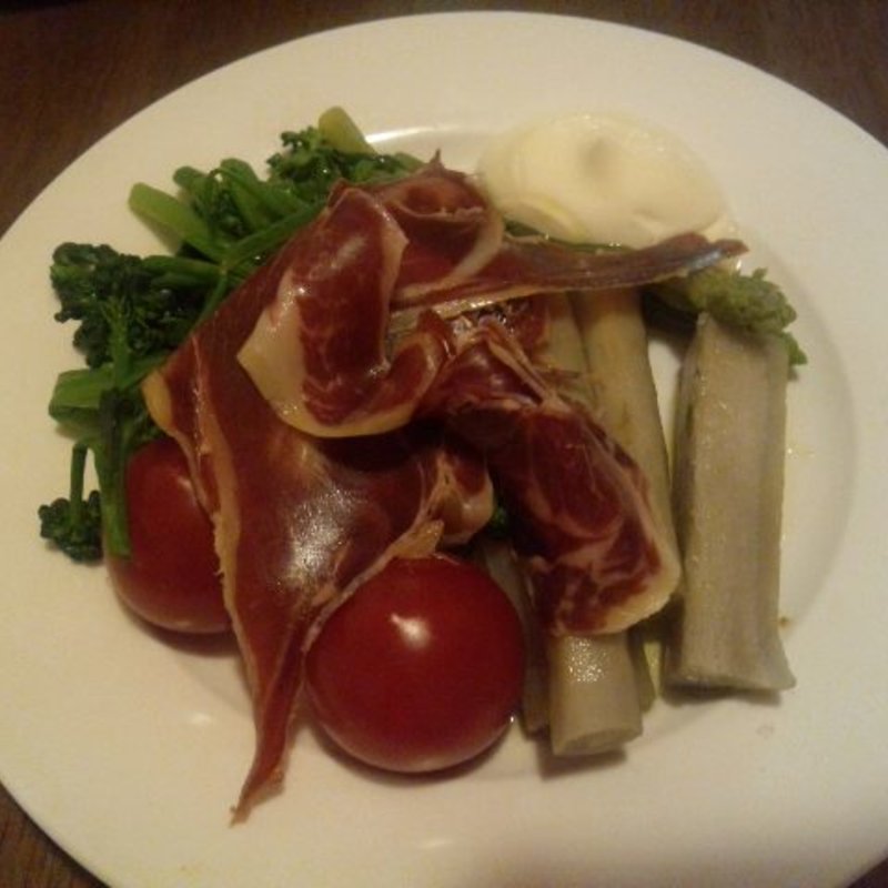 本日のおとおし、狛江の野菜をアリオリソースで(Bar Nogawa)