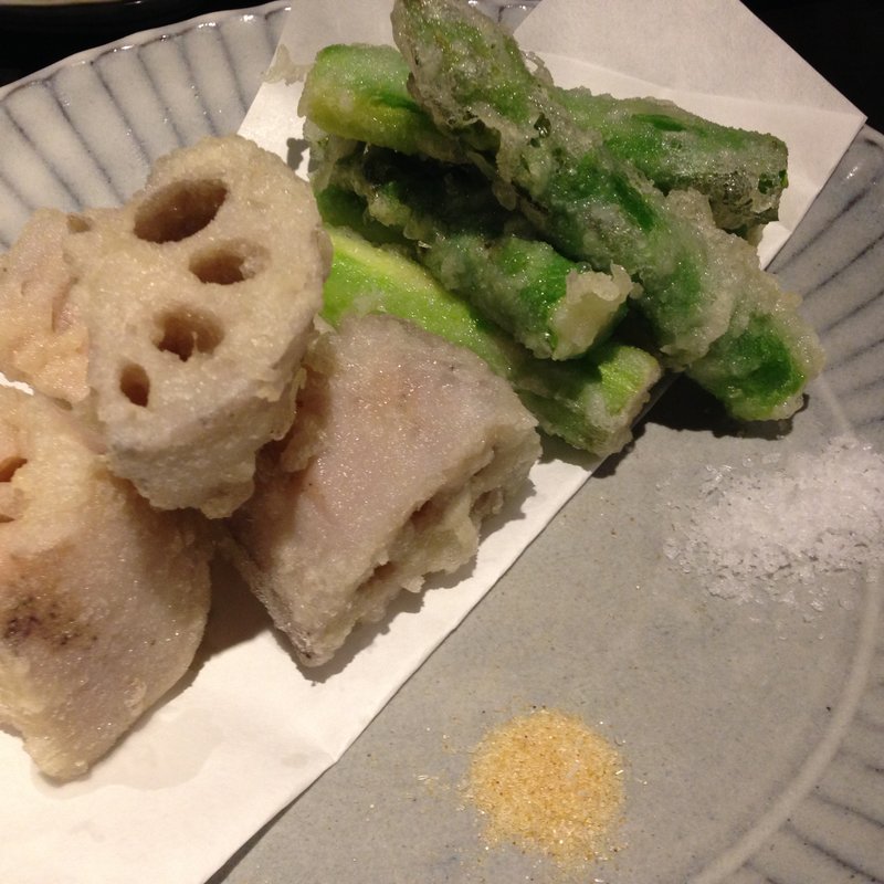 厚切りれんこん天婦羅(播州地酒ひの)