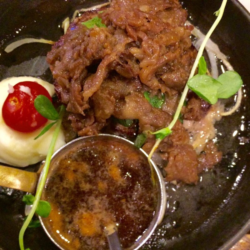 和牛のせハンバーグセット(津の田ミート つかしん店 （ツノダミート）)