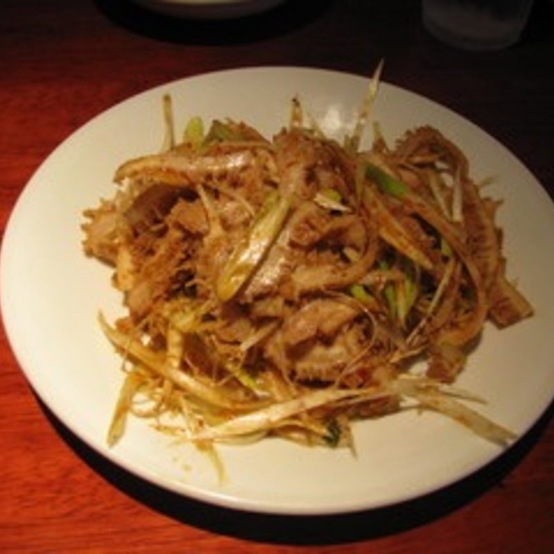 牛のハチノスと葱の和え物(陳四海)