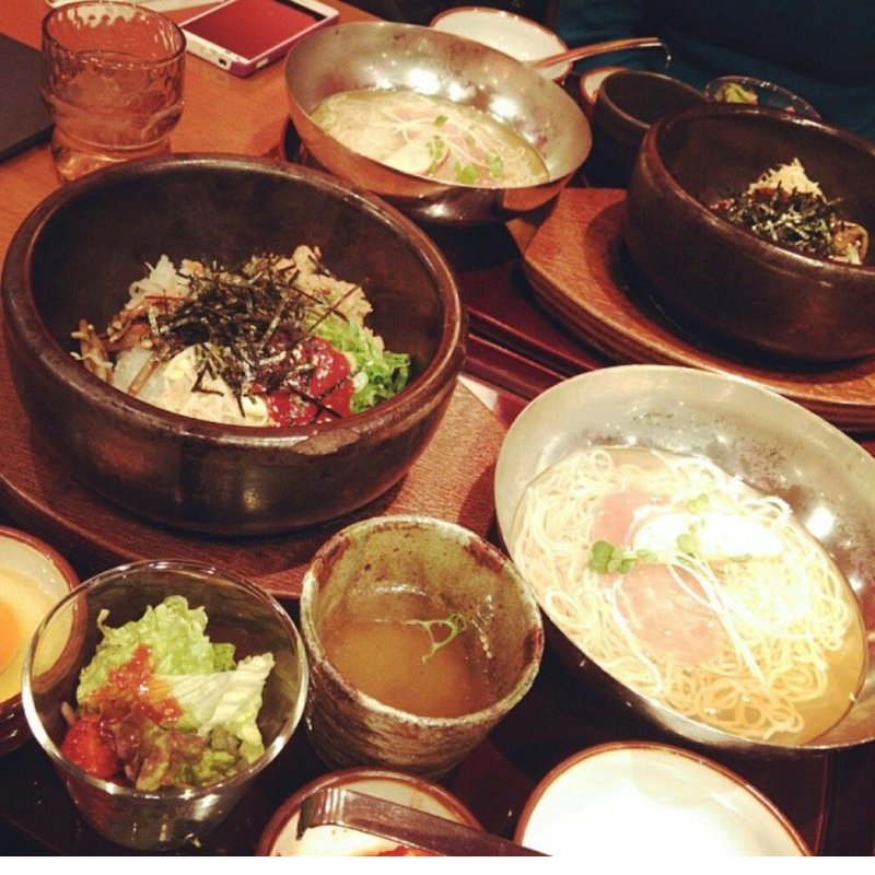 石焼きビビンバ　ミニ冷麺セット(シジャン 四条河原町モザイクダイニング店 )