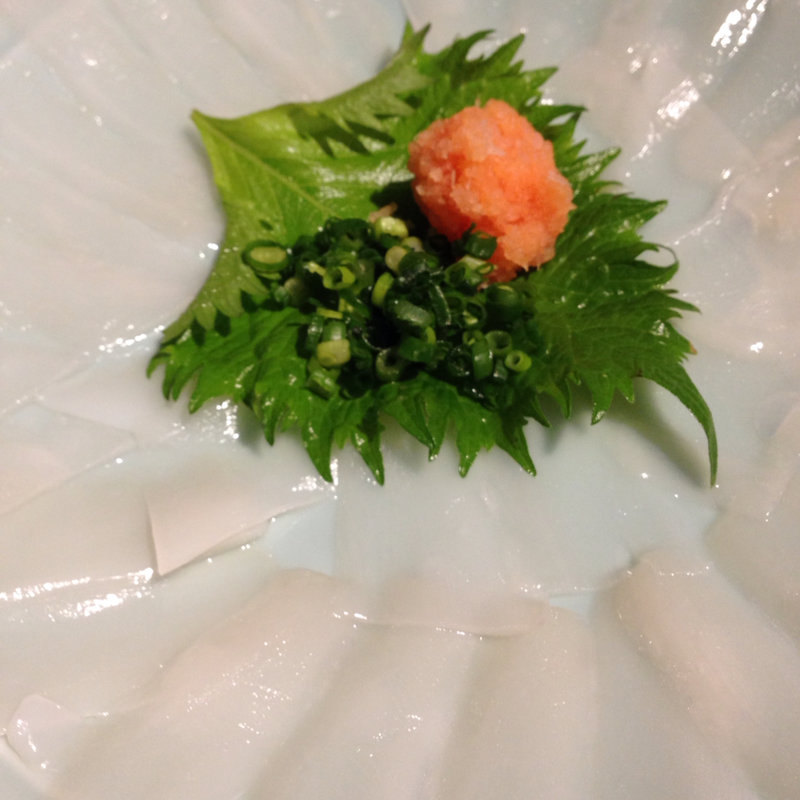 ハーフ烏賊てっさ(九州熱中屋 心斎橋LIVE)