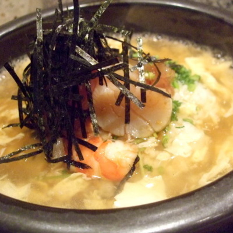 石焼海鮮おこげ鍋(紺碧の海（こんぺきのうみ）)