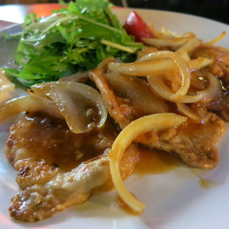 豚ロースの生姜焼き(バー 古時計 )