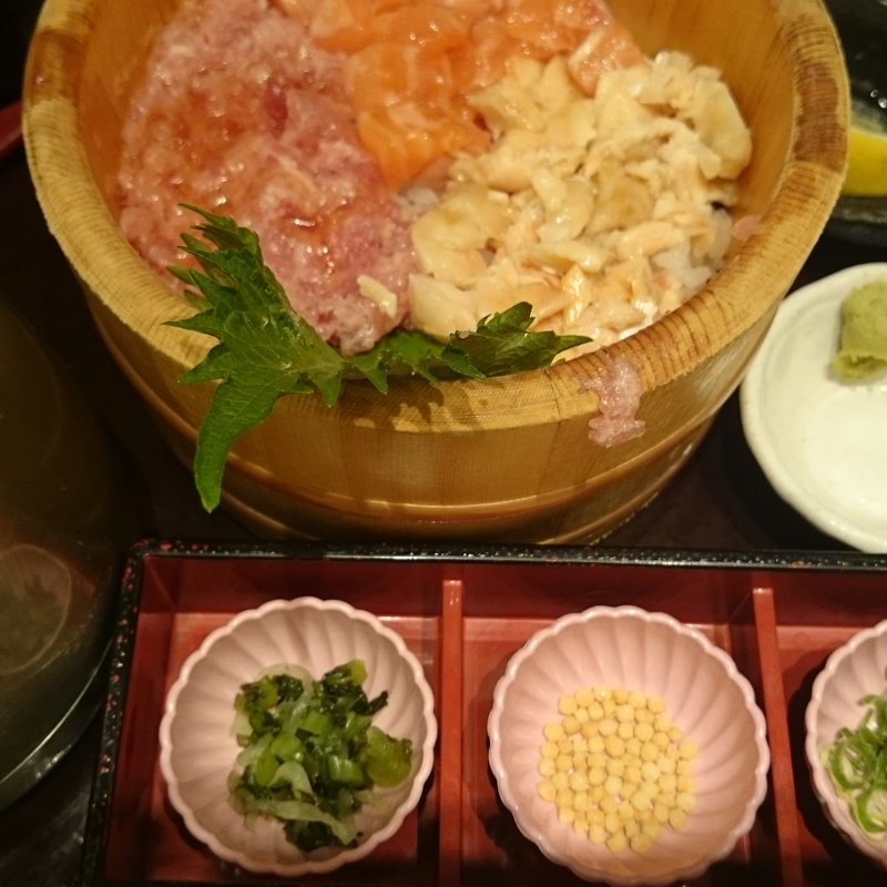 サーモンとまぐろのおひつごはん(四六時中 なんば店 )