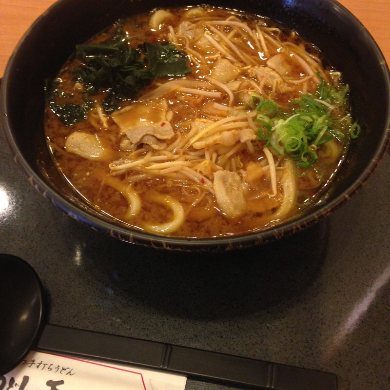 赤味噌うどん(うどん王 神戸住吉店)