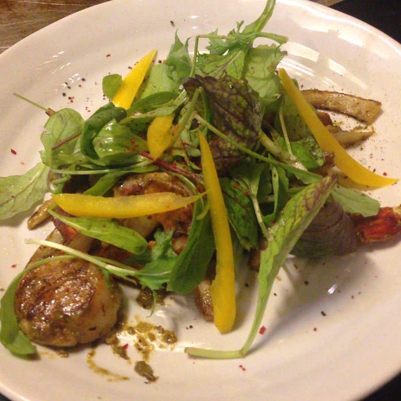 海老とホタテの焼き物(鉄板焼屋 人生の楽園 （じんせいのらくえん）)