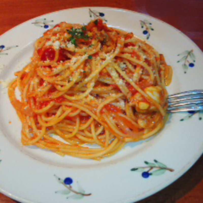 ボンゴレロッソトマトソースパスタ(ラ・プリマベーラ)