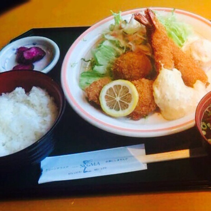 エビ・ホタテフライ定食(ギオン シグマ)
