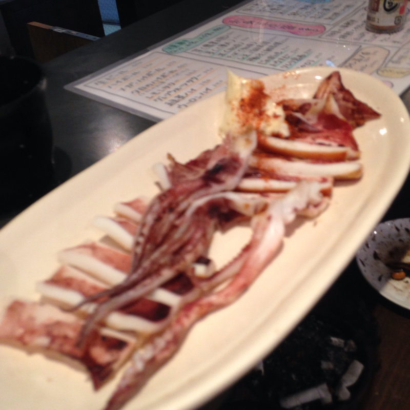 イカの一夜干し焼き(根室食堂 道玄坂店)