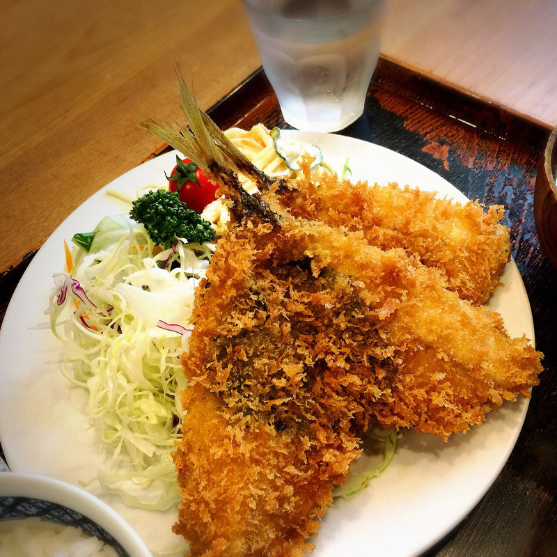 梅しそアジフライ定食(菱田屋)