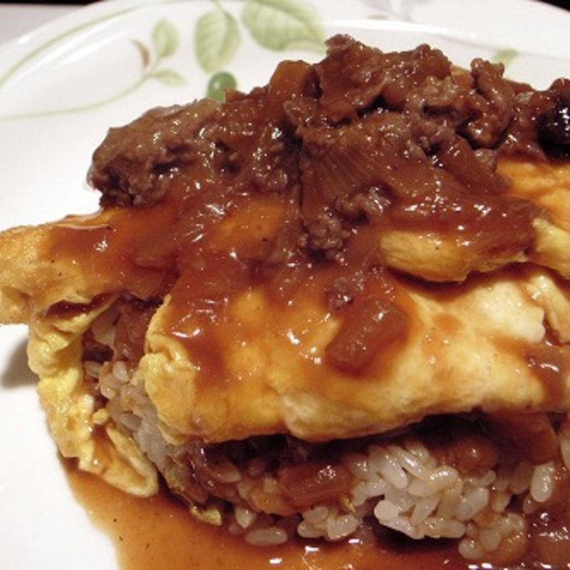 オムハヤシライス(肝胆亭)