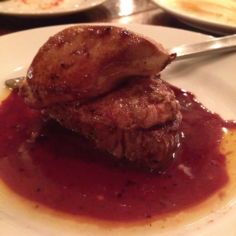 フォアグラと牛フィレ肉のソテー(イタリアン酒場 TAKEYA)