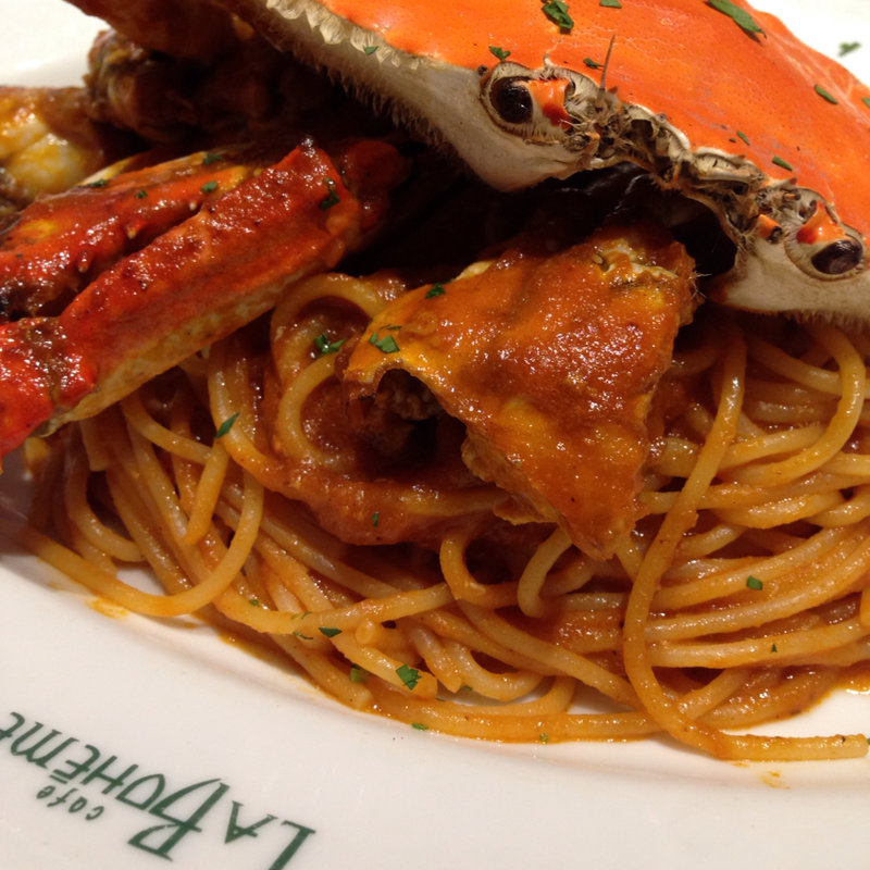 渡り蟹のスパゲッティ(カフェ ラ・ボエム 自由が丘 （Cafe La Boheme）)