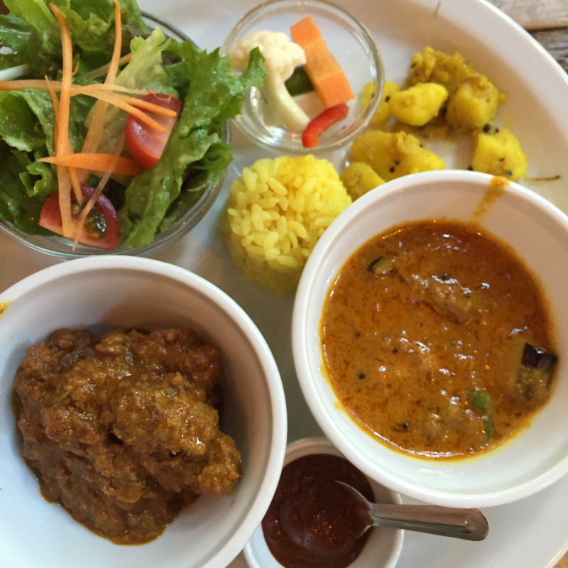 カリーズランチ（キーマ＋ナスとカジキマグロ）(シャンティ)