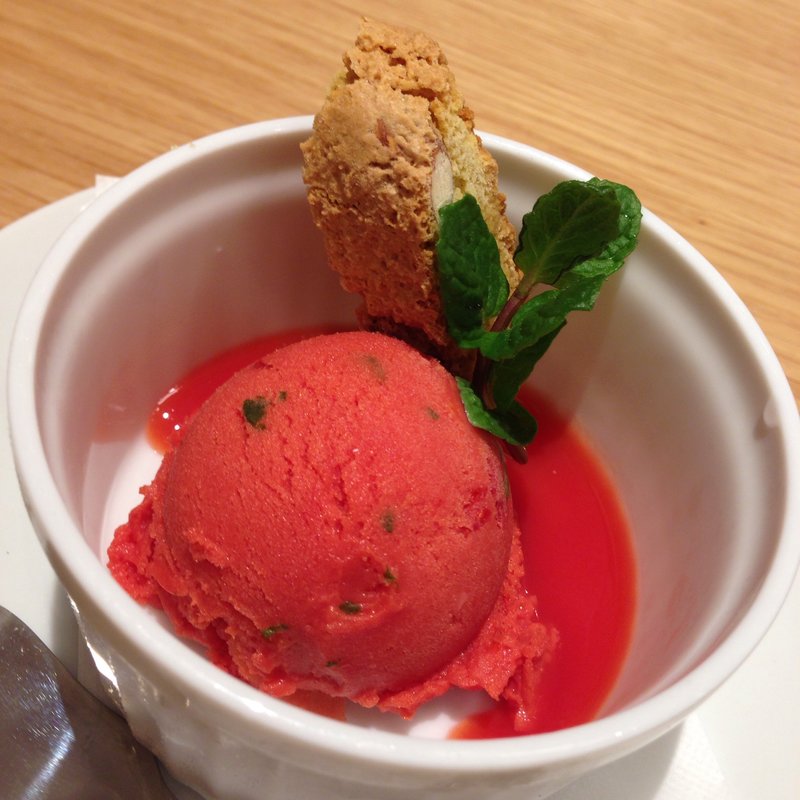 トマトのシャーベット(なごめしカフェ トラッツィオーネナゴヤ)