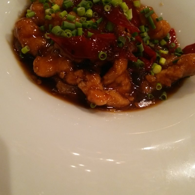 SPF豚とフランス産フォアグラの黒酢酢豚(俺の揚子江 銀座4丁目)