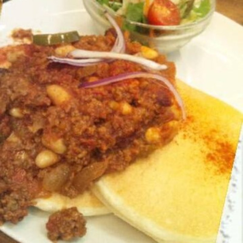 スパイシーな香りのキーマ咖喱のパンケーキ(mog 京橋店 （モグ）)