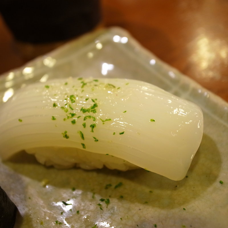 剣先イカのスダチ(傳七すし白梅町店 )