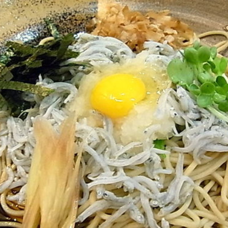 冷し釜上げしらすおろしそば(長寿庵)