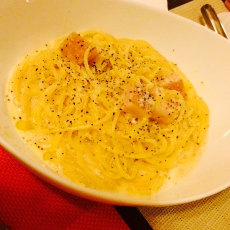 熟成ベーコンのカルボナーラ(PRIMA CAFE)