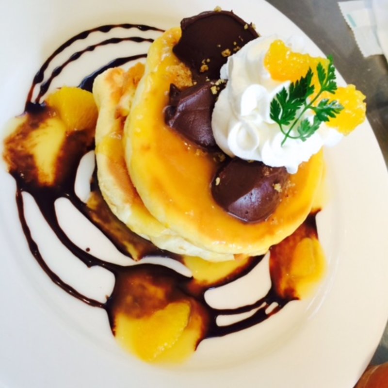 生チョコ＆オレンジ(レインボーパンケーキ （RAINBOW PANCAKE）)