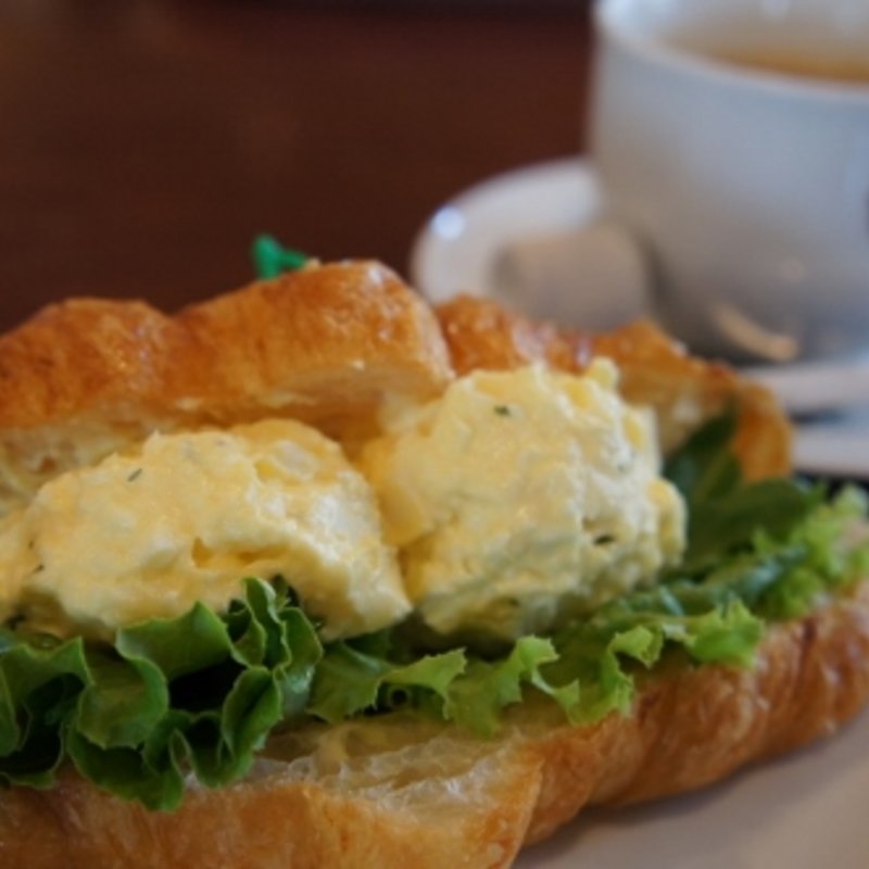 クロワッサンサンドセット（モーニングセット）(テテ ミオール西宮店)