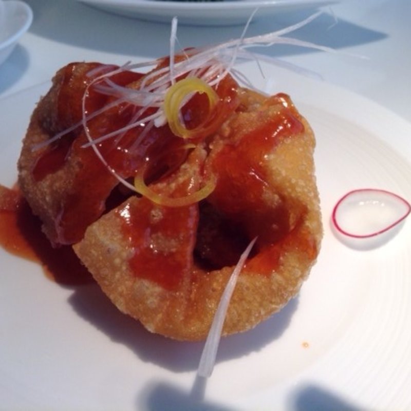 ワンタン甘酢かけ(中国料理「桃李」 ホテル日航大阪)