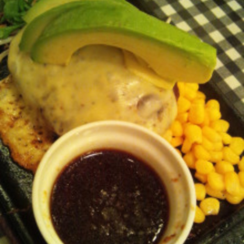 ハンバーグMサイズ+トッピング(数寄屋バーグ)