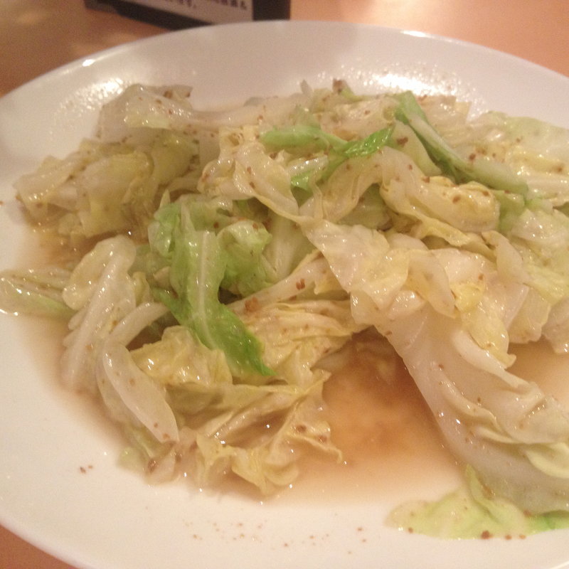 キャベツの海老節炒め(粥菜坊)