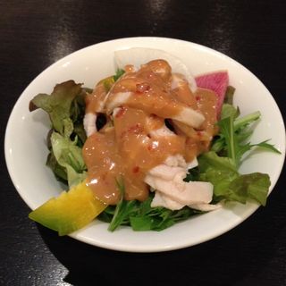 蒸し鶏の胡麻ドレッシング(笑龍　渋谷西武店)