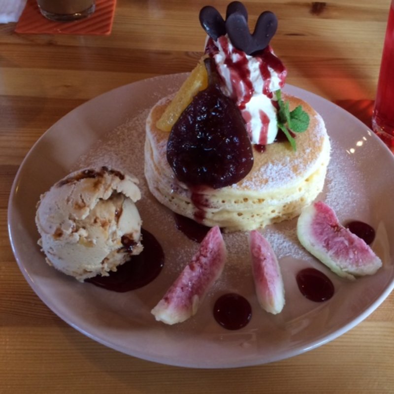 季節のメニュー　いちじくのパンケーキ(森のＶｏｉＶｏｉ)