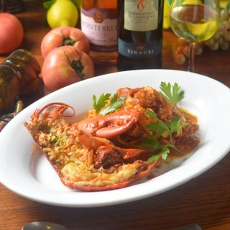 オマール海老のパスタフィトチーネ(トラットリア ディペッシェ パッパーレ イタリア)