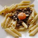 国産牛挽肉と丹波産卵黄のクリームソースペンネ(ランチ)(Amalfi NOVELLO)