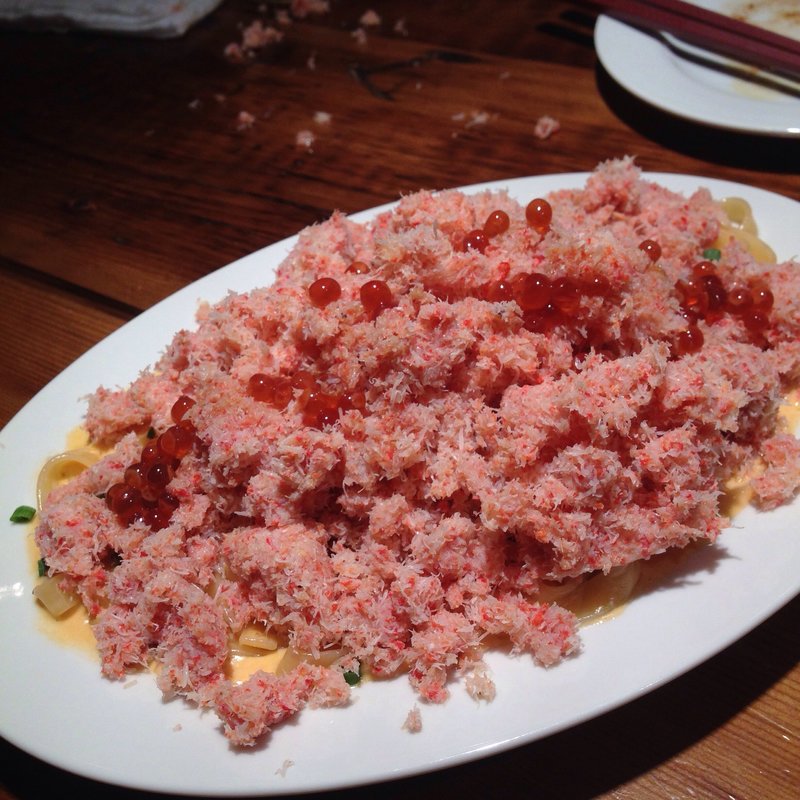 蟹ぶっ掛けクリームパスタ(イタリアン酒場 TAKEYA)