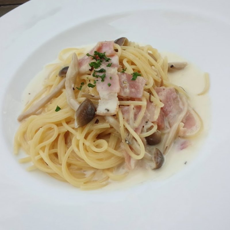 ベーコンとしめじのクリームソースのパスタ(Course Lunch)(サンス コロニアルビーチ （SENS Colonial Beach）)