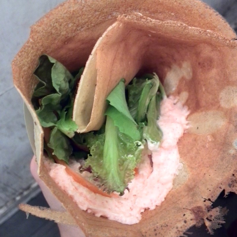 明太子とクリームチーズのディップと有機野菜(ナチュラルクレープ 経堂店)