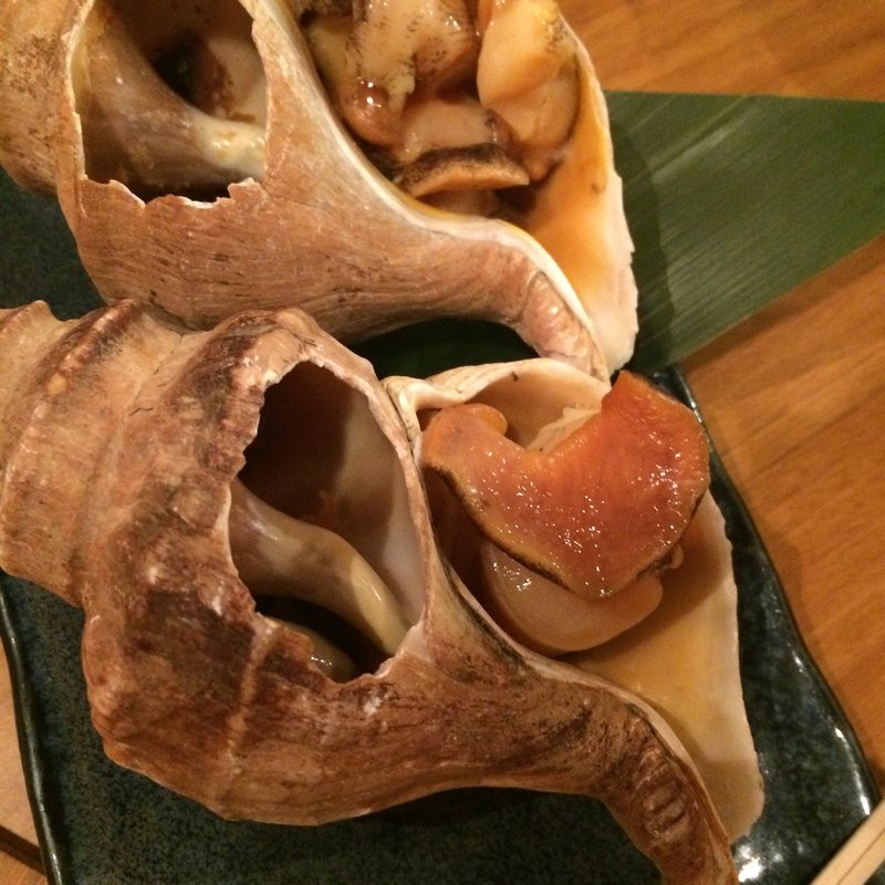 ツブ貝の炙り(ご当地酒場北海道八雲町)