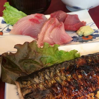 鰤刺身 鯖塩焼(かぶら)