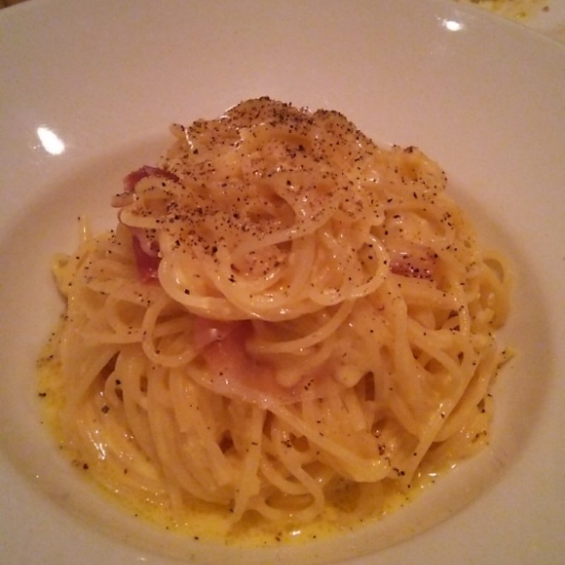 生ハムのカルボナーラ(カーヴ デ ヴィーニュ)