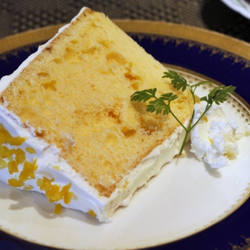 柚子シフォンケーキセット(美沙和フルーツサロン)