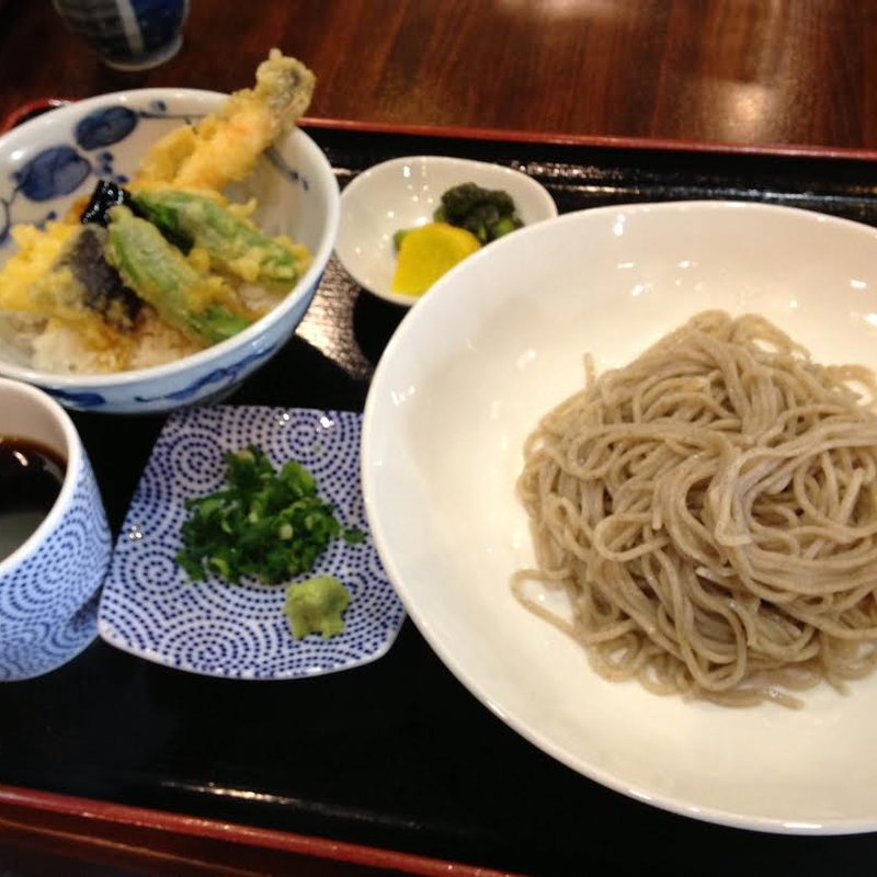 そば膳イ(ざるそば、ミニ天丼) (朝日屋 そば処やぐら蕎麦)