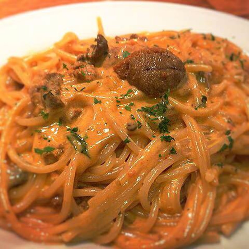 生うにのトマトクリームソース、タリオリーニ　　　　  (Nonno)